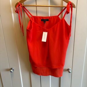 Banana Republic Vibrant Orange Red Tank Top/camisole blouse-NEW WITH TAGS